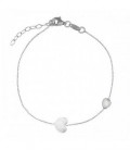 PULSERA CORAZON LISO + CZ CORAZON EN LINEA - PU5406R