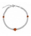 PULSERA BARBADA 3 ESTRELLAS EN LINEA ESMALTE - PU5393R/09