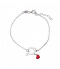 PULSERA CORAZON FLECHA + CORAZON ESMALTE - PU5470R