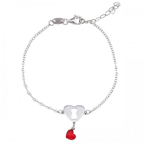 PULSERA CORAZON CERRADURA + CORAZON ESMALTE - PU5473R