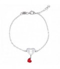 PULSERA CORAZON CERRADURA + CORAZON ESMALTE - PU5473R