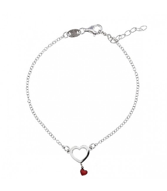 PULSERA CORAZON + CORAZON ESMALTE - PU5474R