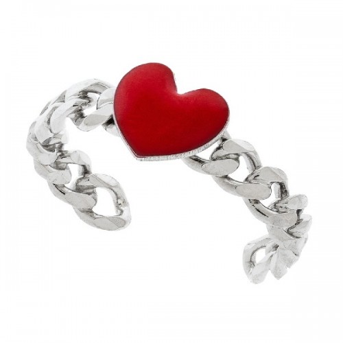 ANILLO BARBADO CORAZON ESMALTE - SO1563R/13