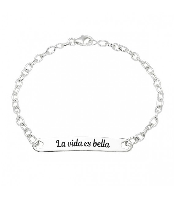 PULSERA MENSAJE LA VIDA ES BELLA - PU3958