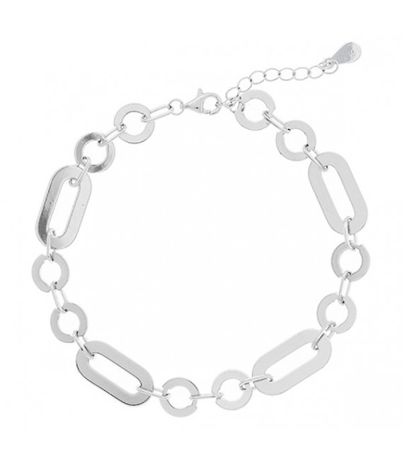 PULSERA CIRCULOS + OVALES PLANOS LISOS - PU5605R