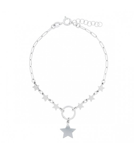 PULSERA ESTRELLAS LINEA Y ESTRELLA COLG - PU5624R