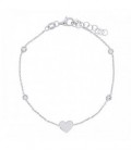 PULS. CORAZON LISO CENTRO 4 CHATONES - PU5592R