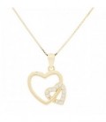 COLG. CORAZON DOBLE LISO Y CZ - CO2951CH