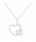 COLG. CORAZON DOBLE LISO Y CZ - CO2951R