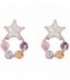 PEND. ESTRELLA CZ + CIRCULO CZ COLORES - PE6536R/24