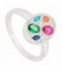 S. OVAL CON CZ MULTICOLOR - SO1632R/24