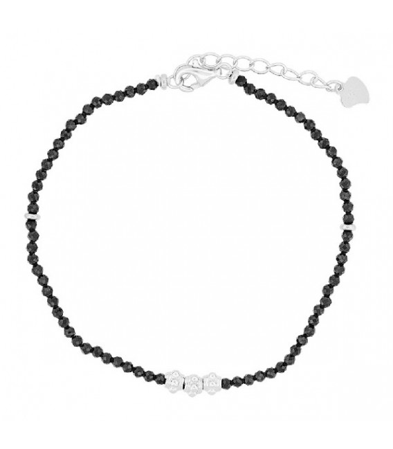 PULSERA BOLAS NEGRAS FACETADAS - PU5747R/10