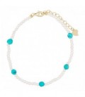 PULSERA PERLAS + TURQUESA - PU5748CH/36