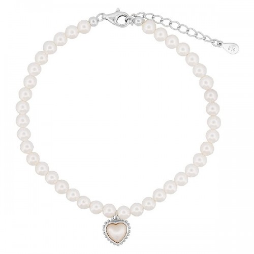 PULSERA PERLAS + CORAZON NACAR - PU5750R/36