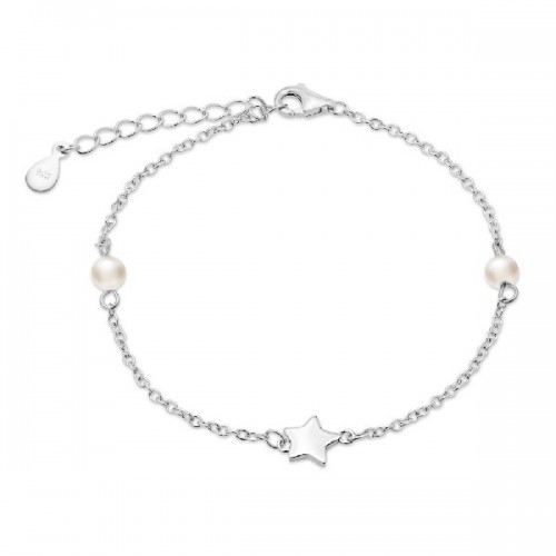 PULSERA ESTRELLA LISA + 2 PERLAS - PU4076