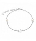 PULSERA ESTRELLA LISA + 2 PERLAS - PU4076