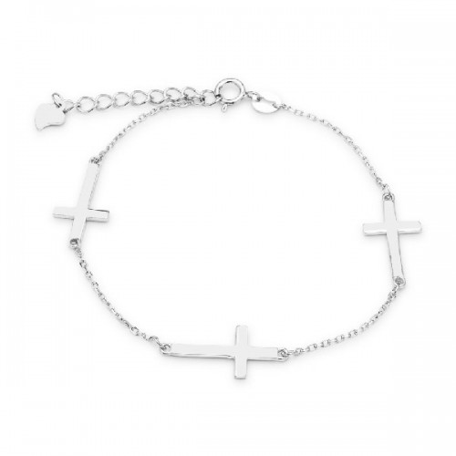 PULSERA 3 CRUCES LISAS EN LINEA - PU4640