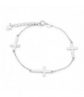 PULSERA 3 CRUCES LISAS EN LINEA - PU4640