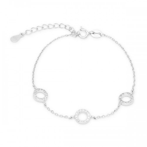 PULSERA 3 CIRCULOS EN LINEZ CIRCONITA - PU4658