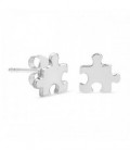 PENDIENTE PUZZLE PLATA LISA EN TACO DE 3 UD - PE5413