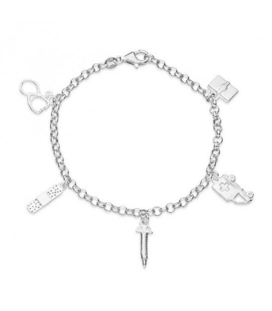 PULSERA VIRGEN DEL PILAR ESMALTE - PU4802/18 - Silver Diez