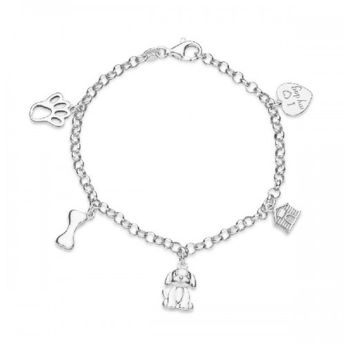 PULSERA AMIGOS DE LOS PERROS RODIO - PU4776