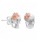 PENDIENTE CALAVERA CON ROSA ROSE - PE5448