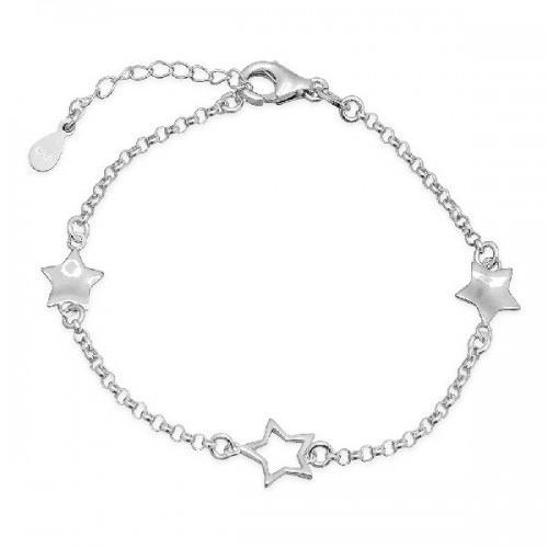 PULSERA 3 ESTRELLAS UNA CALADA EN LINEA CADENA ROLO - PU4293R