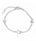 PULSERA 3 ESTRELLAS UNA CALADA EN LINEA CADENA ROLO - PU4293R