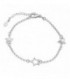 PULSERA 3 ESTRELLAS UNA CALADA EN LINEA CADENA ROLO - PU4293R