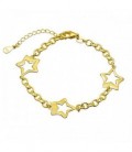 PULSERA CON 3 ESTRELLAS SILUETA EN LINEA DORADO - PU4449CH