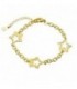 PULSERA CON 3 ESTRELLAS SILUETA EN LINEA DORADO - PU4449CH