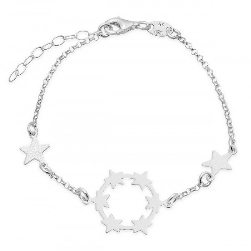 PULSERA CIRCULO ESTRELLAS + 2 ESTRELLAS - PU4816R