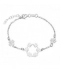 PULSERA CIRCULO TREBOLES + 2 TREBOLES - PU4818R