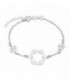 PULSERA CIRCULO TREBOLES + 2 TREBOLES - PU4818R