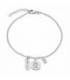 PULSERA BARBADA CIRCULO LUNA+CIRCONITA+ALWAYS, RODIO - PU4864R