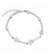 PULSERA CON 3 ESTRELLAS + BARRAS CZ + CHATON - PU4890