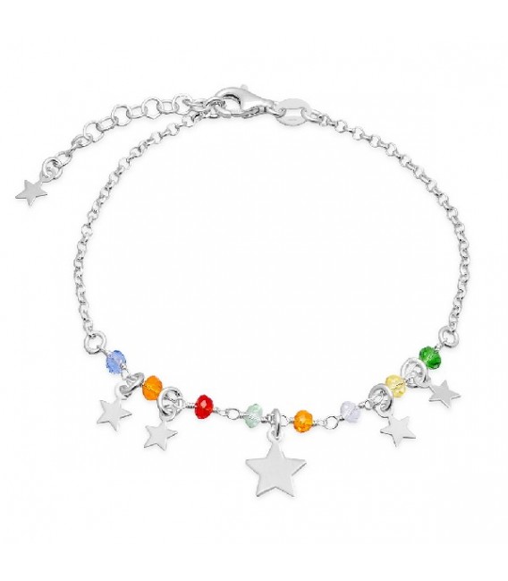 PULSERA MULTICOLOR ESTRELLAS COLGANDO - PU4946