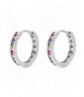 PENDIENTE ARO 20MM CZ MULTICOLOR 19 MM - PE4133/24