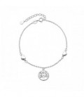 PULSERA CORAZONES LISOS + ARBOL CZ - PU5075R