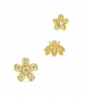 P. FLOR + ABEJA + FLOR SET 3UD 1/2 PAR - PE5925CH