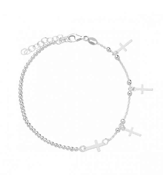 PULSERA CADENA BOLAS CRUCES - PU5111