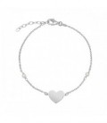 PULSERA CADENA CORAZON + 2 PERLAS - PU5211R