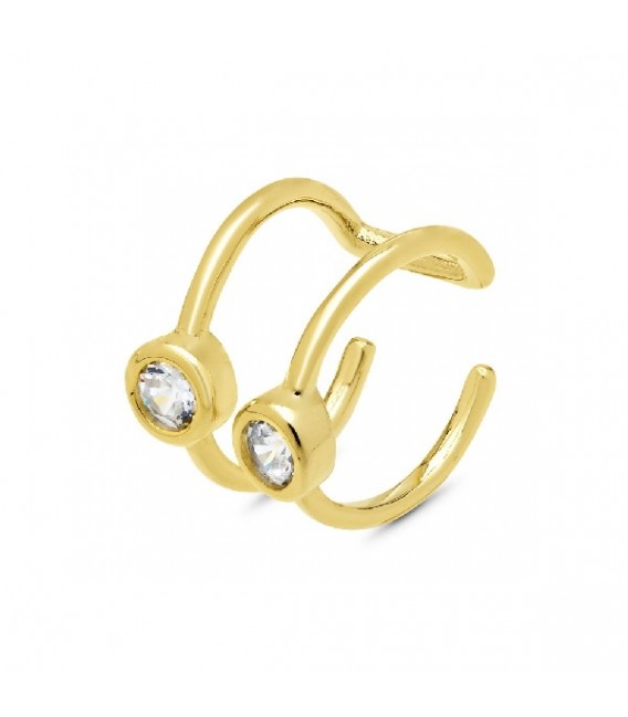 P. EAR CUFF DOBLE HILO CON CIRCONITA - PE5996CH/04