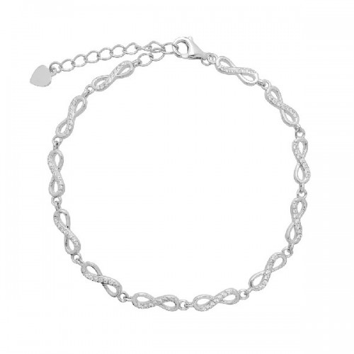 PULSERA INFINITOS MITAD CZ EN LINEA - PU5275R/04