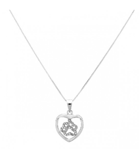 COLGANTE CORAZON HUELLA + CADENA - CO2497