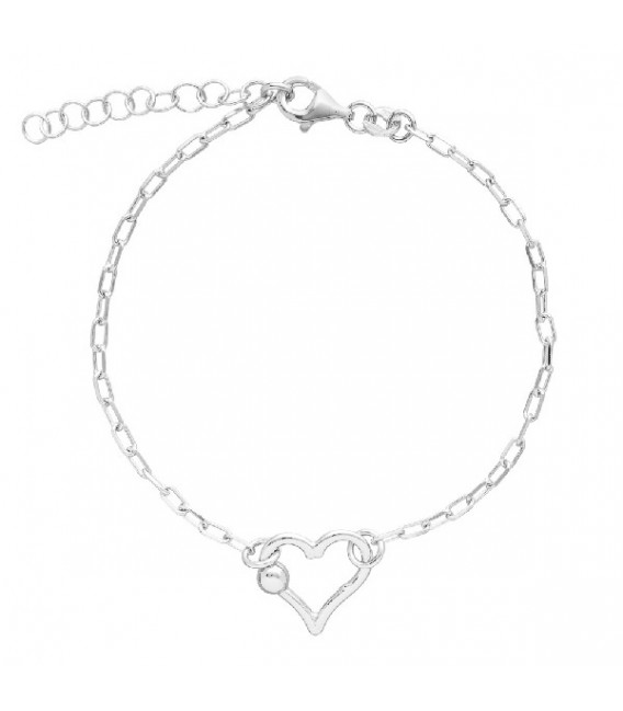 PULSERA CORAZON CENTRO CALADA BOLA - PU5327R