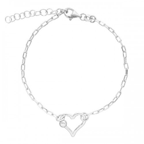 PULSERA CORAZON CENTRO CALADA BOLA - PU5327R