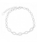 PULSERA OVALES CZ CENTRO + OVAL LISO - PU5355R