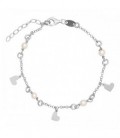 PULSERA PERLAS Y CORAZONES EN LINEA - PU5401R